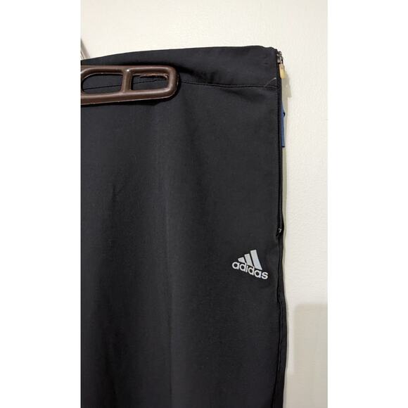 Women's Vintage Adidas Climaproof Black Warm Up XL Pants with reflective accent - Picture 2 of 6